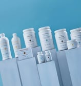 a variety of skin care products on display