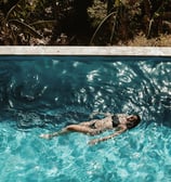 swimming in pool Eden on the Chocolata
