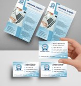 Flyer prospectus depliant carte de visite support de communication