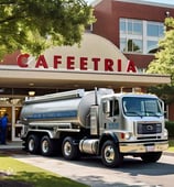 A Cafe Water truck in Dubai