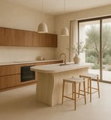cocina-lujo-organica-contemporanea-isla-travertino-madera-natural