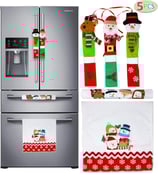 JOYIN 5 Pieces Christmas Kitchen Appliance Handle Covers
