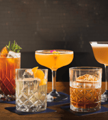 Cocktail drinks on a table at Tony's Sukhumvit 11 Italian Restaurant Bangk