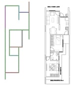 Uma planta de casa pré-moldada