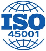 ISO 45001 국제 안전보건경영시스템 인증 로고