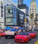 Ferrari Lamborghini Tesla Cybertruck Los Angeles Hollywood