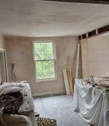 Professional plastering near Worcester for home renovation project by D and N Plastering