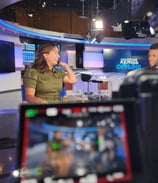 KENS 5 Studio interview BTS Sarah Duran with Jon Coker