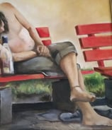 Painting of a drunken man