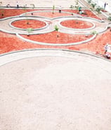 Green buffers and planned open spaces in plot layout by Garden Designers