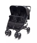 a baby stroller with two strollers