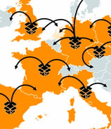 mapa europeo del programa paneuropeo de Amazon