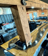 custom epoxy wooden bar table counter 