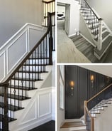 Painting of stairwell and kick plates of interior residential property
