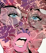Efin art womans portrait pink
