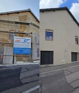Rénovation de façade en pisé avec enduit à la chaux à Bourgoin-Jallieu"