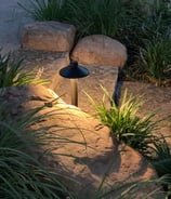 path lighting a stone step