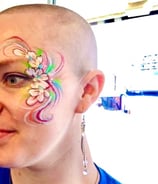 Face Painting Flower Design for a Cancer Survivor Event