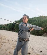 hanshi tetsuo taka miyagi performing with katana