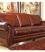 Beautiful leather-sofa by afsar sofa repair