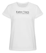 a white t - shirt with the words,'enter here '