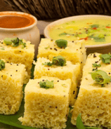 Zayka Caterers’ menu image of Western Indian cuisine with dhokla looking Delicious and Juicy