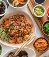 Zayka Caterers’ menu image of Chinese cuisine with hakka noodles and manchurian.