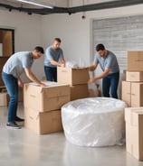 \Movers using boxes and packing meterials