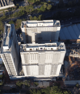 a large building with a lot of construction work on it