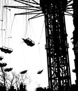 A fairground ride at the Christmas Market, by The Scott Monument, Wast Princes Street Gardens, Edinburgh