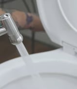 testing a spray bidet attachment