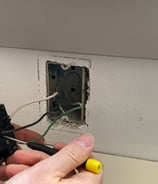removing wires from the old recptacle