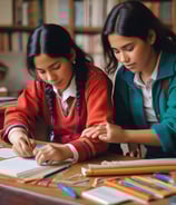 A mural features three prominent figures, each highlighted within columns that emphasize various character traits like trustworthiness, respect, responsibility, fairness, caring, and citizenship. The artwork reflects values of integrity and moral strength.