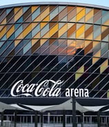 Acoustic treatment installation at Coca-Cola Arena, Dubai, for optimal sound control.
