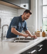 A small, vintage television set labeled 'PANATRONIC' placed inside a wooden shelf. The TV has a screen with surrounding buttons and dials for AM, FM, VHF, UHF, monitor, power, and charge functions.