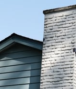 chimney stack on residential house