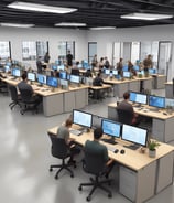 A set of four red Ethernet cables plugged into a network switch, with visible LED indicators showing their operational status. The switch has a metallic, perforated design with slots for cooling or ventilation.