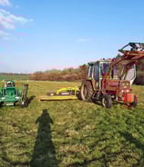 Small field mowing
