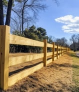 a simple wooden fence