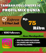 Jasa Buzzer Tambah Followers Random MIX Dunia Instagram 75 Ribu di Kota Kabupaten