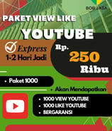 Jasa Buzzer View Like Share Konten Video YouTube YT 250 ribu di Kota Kabupaten