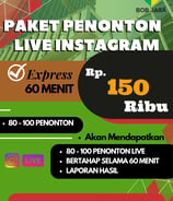 Jasa Buzzer Penonton Live Streaming Instagram IG 150 ribu di Kota Kabupaten