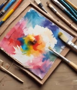 A vibrant and colorful illustration featuring a stylized female figure surrounded by large, abstract white flowers. The figure is depicted with flowing white hair, a striking orange skin tone, and bold green lips, set against a background of yellow and orange hues. The flowers have red centers and are densely packed, creating a dynamic and energetic composition.