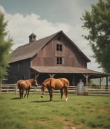 Several buffaloes are feeding in a line inside an enclosed barn with a concrete trough. A light pink wall and a blue ceiling frame the spacious area. A person is visible, tending to the animals, and there are windows providing light.