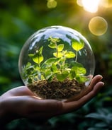 Holding nature in a bubble.