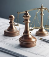 A wooden table with various items arranged on it including a crumpled piece of paper with the words 'Marketing Strategy', an iron, a pot plant, three markers, and two books. One of the books is titled 'A Designer's Guide to Marketing and Pricing'.