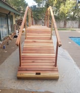 Fabrication of 20ft long wooden bridge for the swimming pool