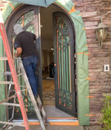 Refurbishment of Exterior Iron Double Doors