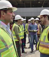 A group of children gathers outdoors on an orange mat placed on the ground near a brick wall and rustic building. Some children are sitting with books, while others stand nearby. There's an atmosphere of informal learning or play in a rural setting.