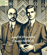 Josef Hoffmann und Oswald Haerdtl (r.) © Tob